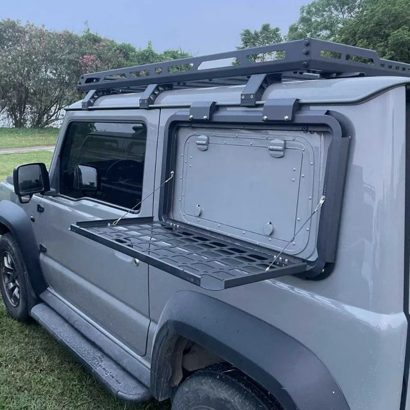 Suitable for Three-Door New Jimny JB74 Modified Rear Storage Folding Board External Window Expansion Rack Anti