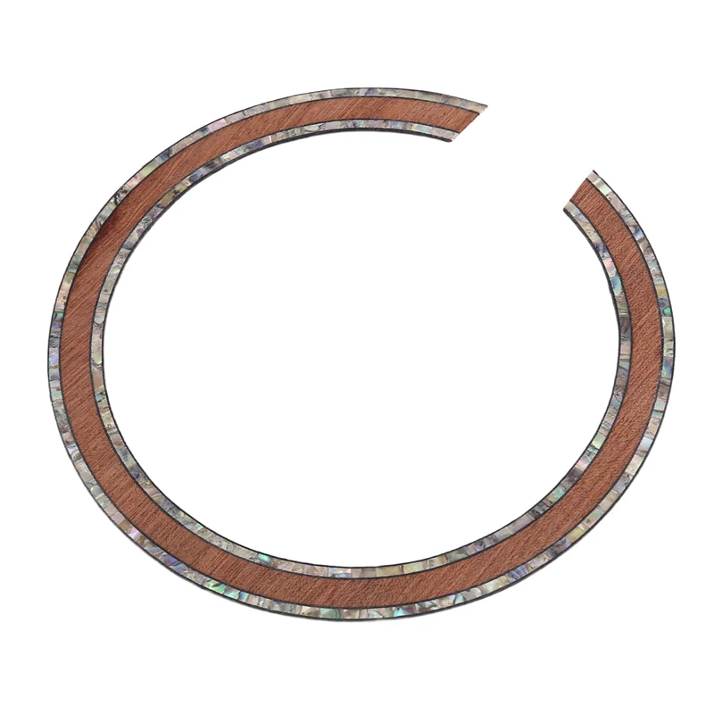 B48B-Guitar Ring Flower Acoustic Guitar Soundhole Sapelli Rosette For Acoustic Guitar Accessories With Abalone Shell Inlay