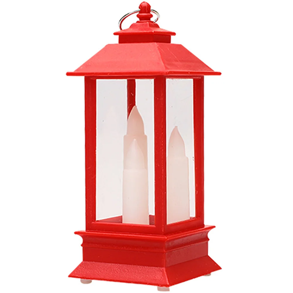 

Simulated Ornaments Warm Christmas Lantern Night Decor Black Xmas Lamp Wind Light Party Decorations Small Night Light