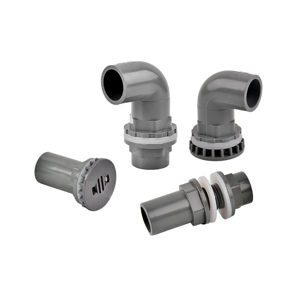 Inside Diameter 20/25mm PVC Pipe Straight Elbow Water Supply Tube Drain Fittings for Aquarium Fish Tank Joint
