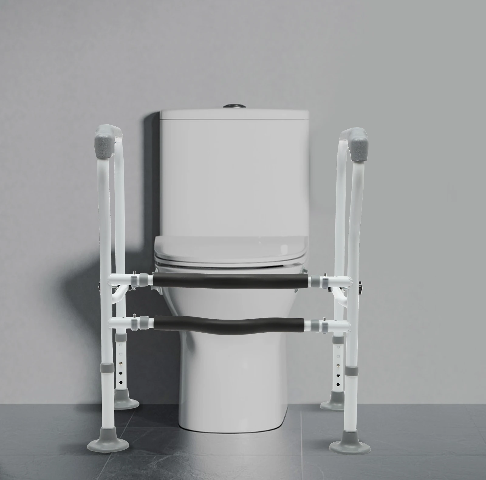 Toilet Safety Rails, Bathroom Frame for Elderly, Pregnant, Disabled, Adjustable Height