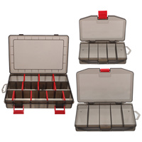 3Pcs Compact Fishing Tackle Organizer Boxes Small Multi Compartment Portable Fishing Lure Storage Case Outdoor Kayak Gear