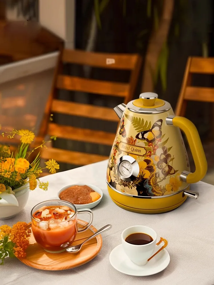 الرجعية اليدوية الشارات التلقائي غلاية كهربائية غلاية مياه 304 ميزان الحرارة الفولاذ المقاوم للصدأ المضادة للجفاف 1800 واط 1.8L