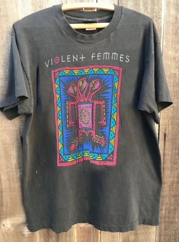 

Plus Size Summer Women's Vintage Violent Femmes T-Shirt Unisex Cotton Breathable Stylish Versatile Street Style Oversized