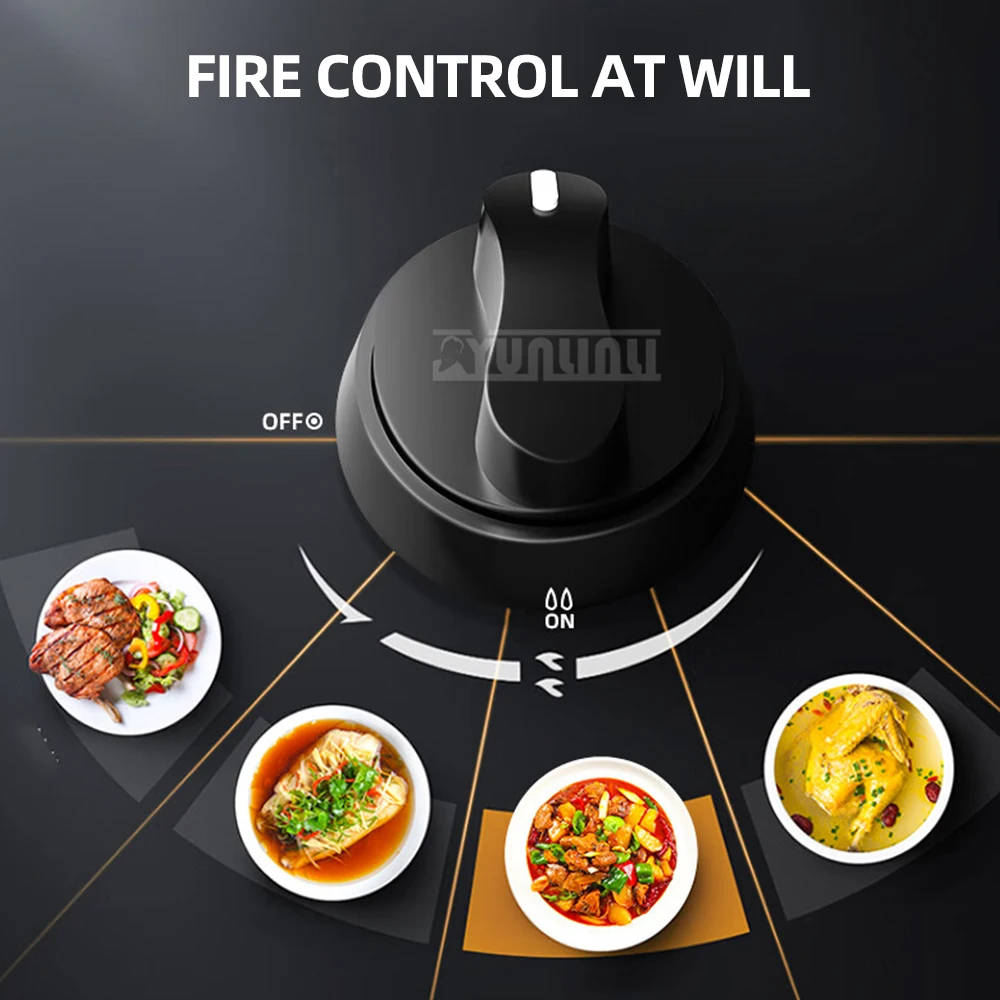 إصدار 2025 من موقد المطبخ الموفر للطاقة Estufa De Gas Para Cocina موقد غاز مزدوج من الفولاذ المقاوم للصدأ Gaskocher