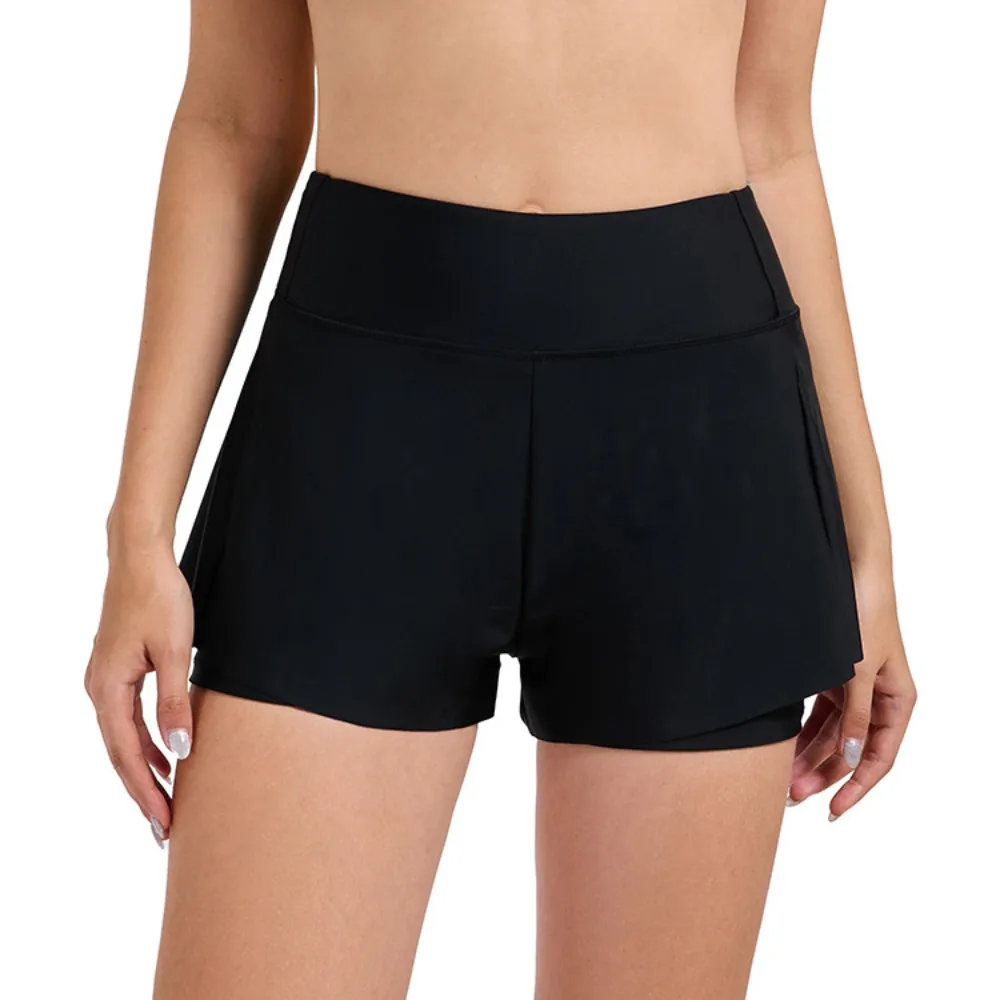 

Плавки с высокой талией для женских боксеров. Консервативный и защитный купальник. Большой размер.