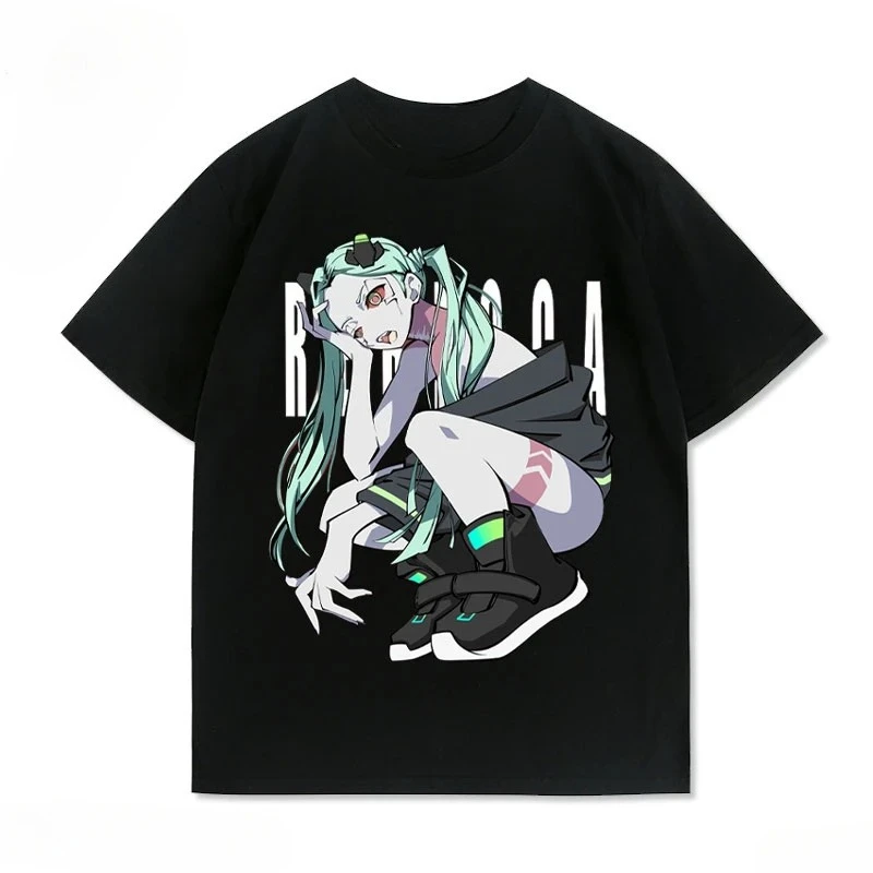 

Cyberpunk Print Summer Woman's High-quality Pure Cotton100% Cotton Round-neck T-shirt Casual and Fashionable Short Sleeved Shirt