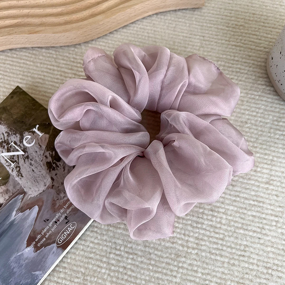 1 Stück/5 Stück Sommerlicher, süßer und zarter Chiffon-Haargummi, modisches Haargummi für Pferdeschwänze und Duttfrisuren – Detail 6