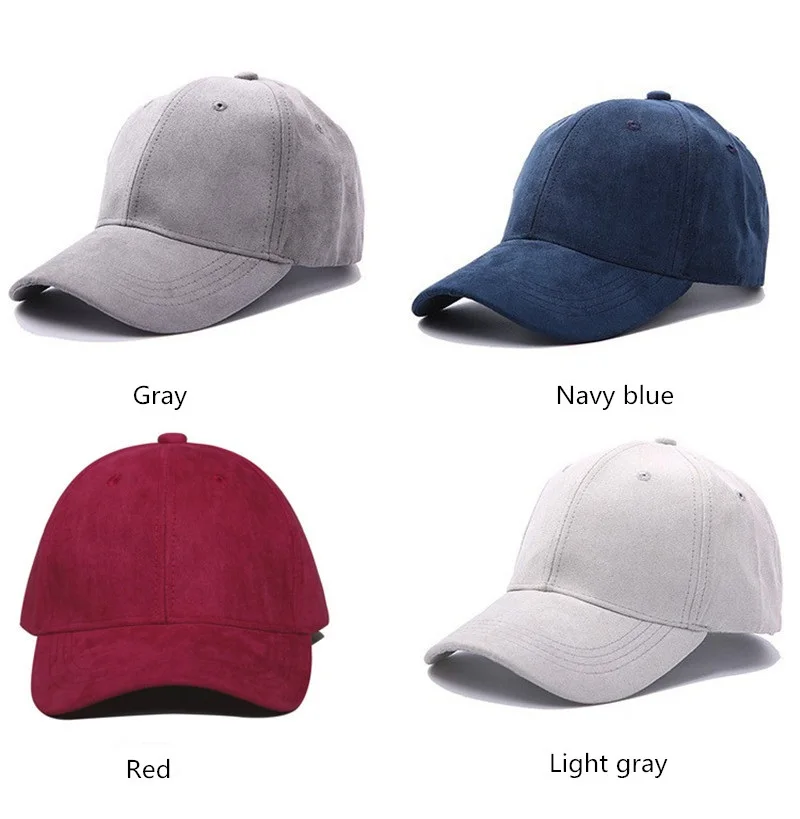 Unisex Personalised logo adjustable sports hat Men women's suede leather baseball cap Trucker caps gorras