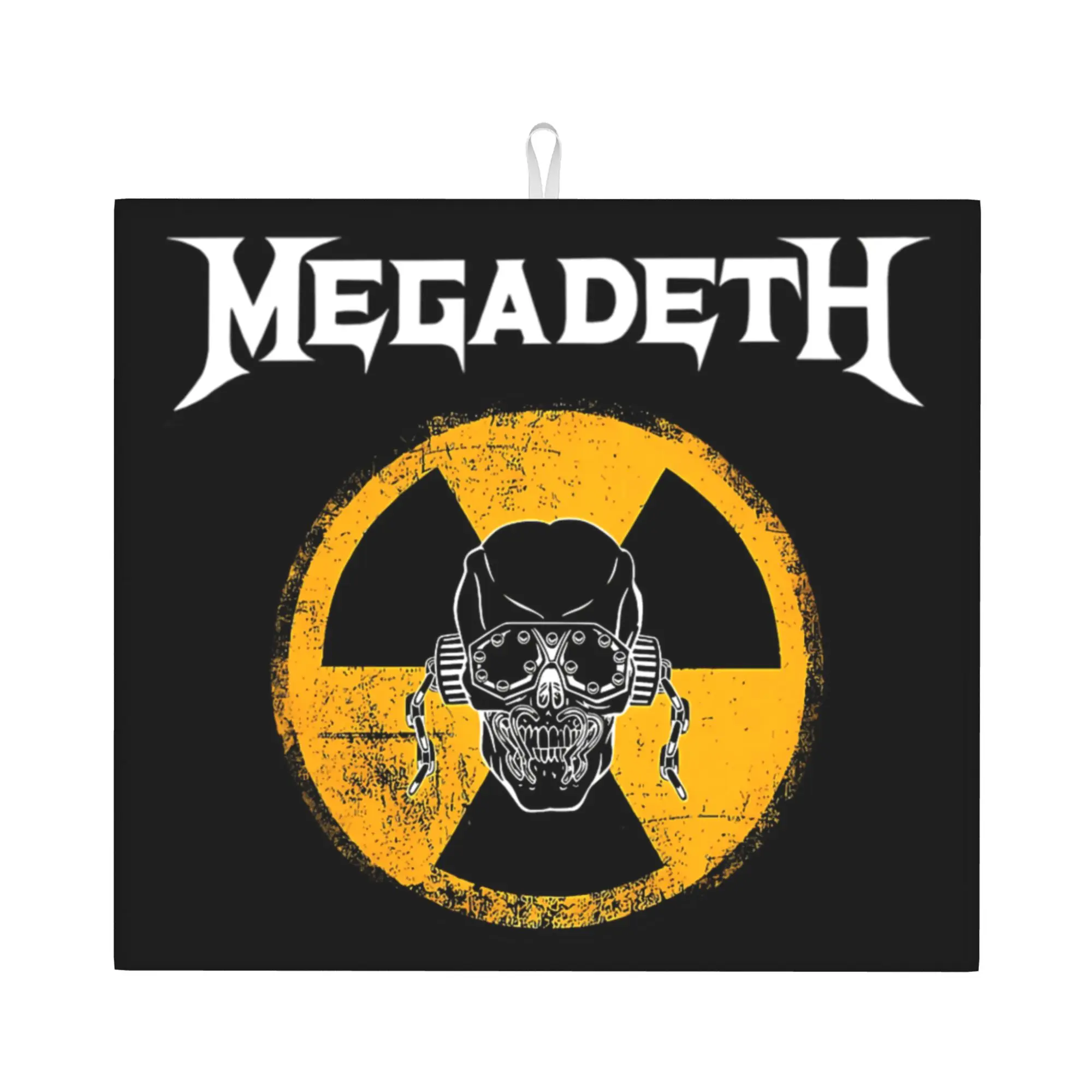 Drying Mat For Kitchen Skull Megadeths Heavy Metal Band Water Absorbent Waterproof On Slip Kitchen Counter Protector Mat