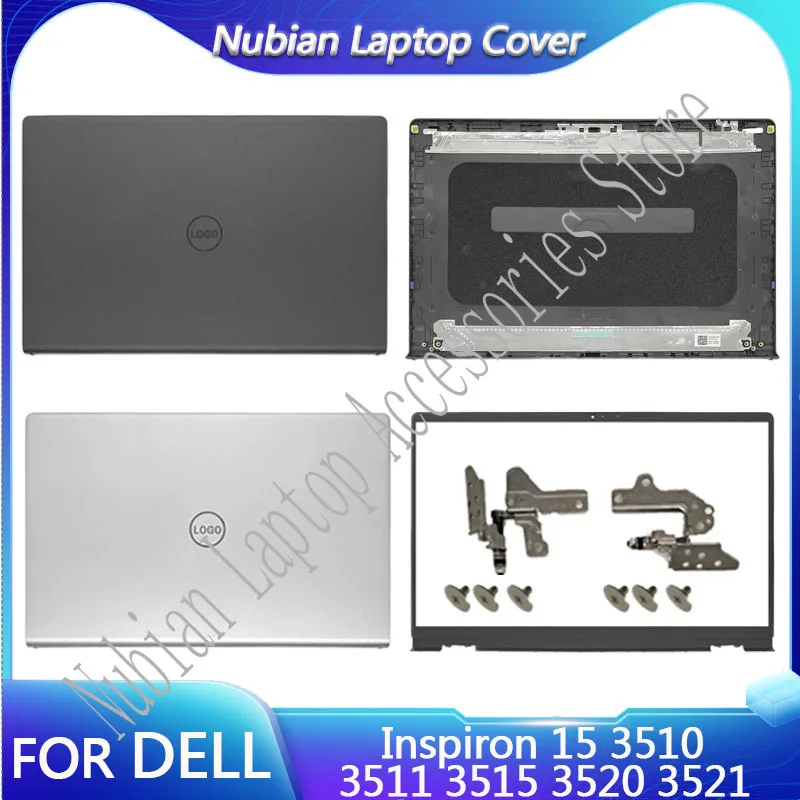 Tapa trasera para ordenador portátil, cubierta trasera para Dell Inspiron 15, 3510, 3511, 3515, 3520, 3521, 0T4MT1, DDM9D, 0WPN8, bisagras de bisel, 09WC73