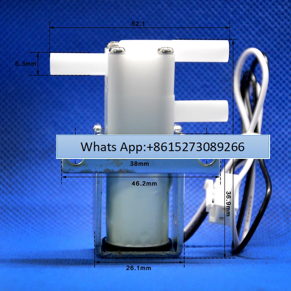Two-position three-way DC12V miniature water/electricity/gas valve electric control 6.35 caliber water valve