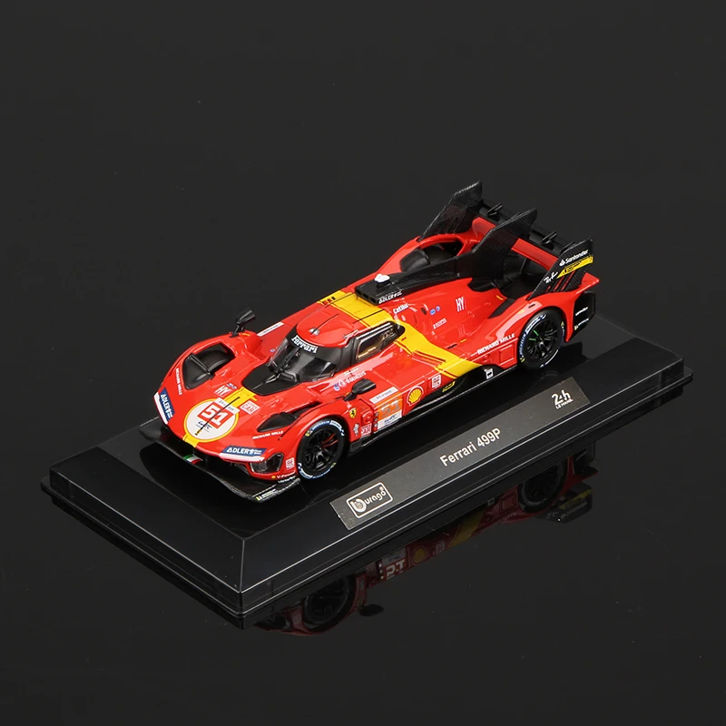 Bburago 1:43 Ferrari 499P Racing Alloy Car Model #51 24h LE MANS 2023 Diecast Vehicles Toy Collection