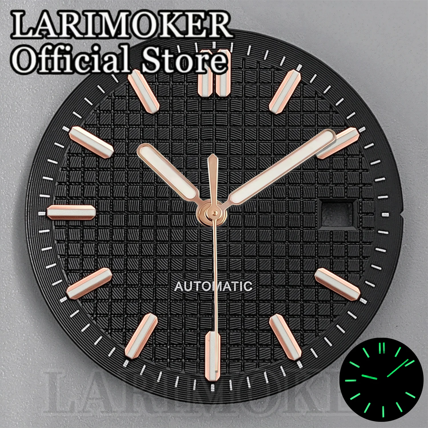 31mm Black Blue White Texture Watch Dial Rose Gold Hand Sets Luminous Fit NH35 NH36 ETA2824 2836 DG2813 3804 Miyota8215 Movement