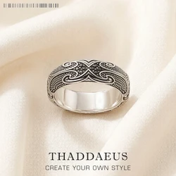 Band Ring Maori Tattoos Ethno Fine Jewerly For Women Men Autumn Brand New Cultural Ornament Gift In 925 Sterling Silver