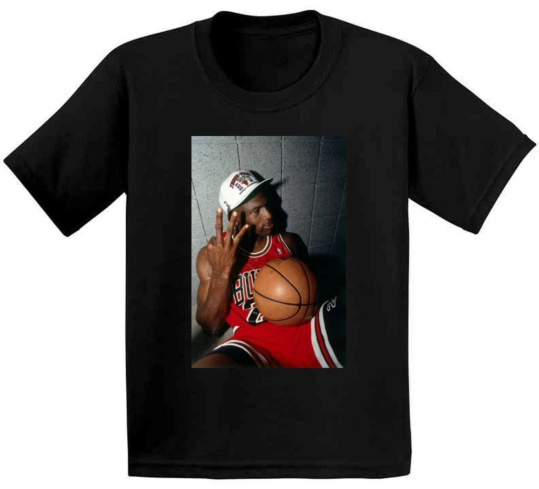 تي شيرت مايكل جوردان بولز لكرة السلة مطبوع عليه رسومات جرافيك للرجال والنساء فضفاض بأكمام قصيرة لملابس غير رسمية طوال العام