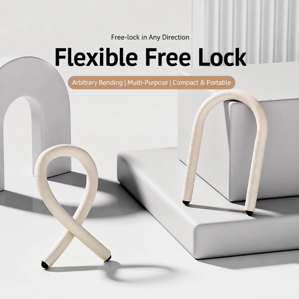 Multipurpose Flexible Hook, Bendable Space Saving Hooks, Strong Adhesive Hooks for Home Organization