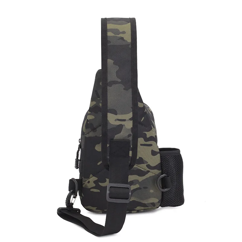 Men's Camouflage Premium Crossbody Bag Multi Functional Large Capacity Leisure Outdoor Sports Waterproof Chest Bag  Mens Bag