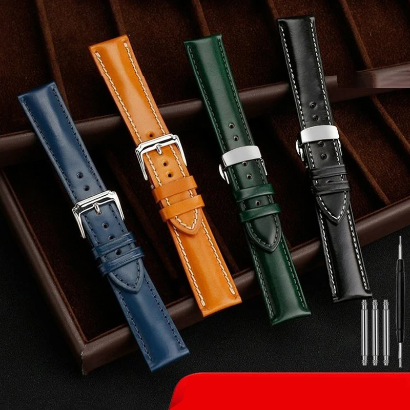 

Horse hip leather watch strap for Omega Hippocampus 300 for Rolex Water Ghost for TISSOT for Mido bracelet watchband 20mm 22mm