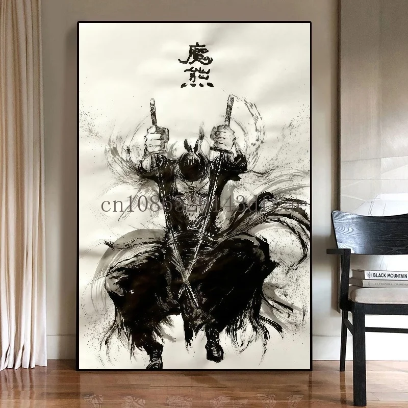 Figura anime classica One Piece Pittura su tela Roronoa Zoro Poster Stampa Immagine murale Arte della parete Camera dei bambini Decorazioni per la casa Cuadros