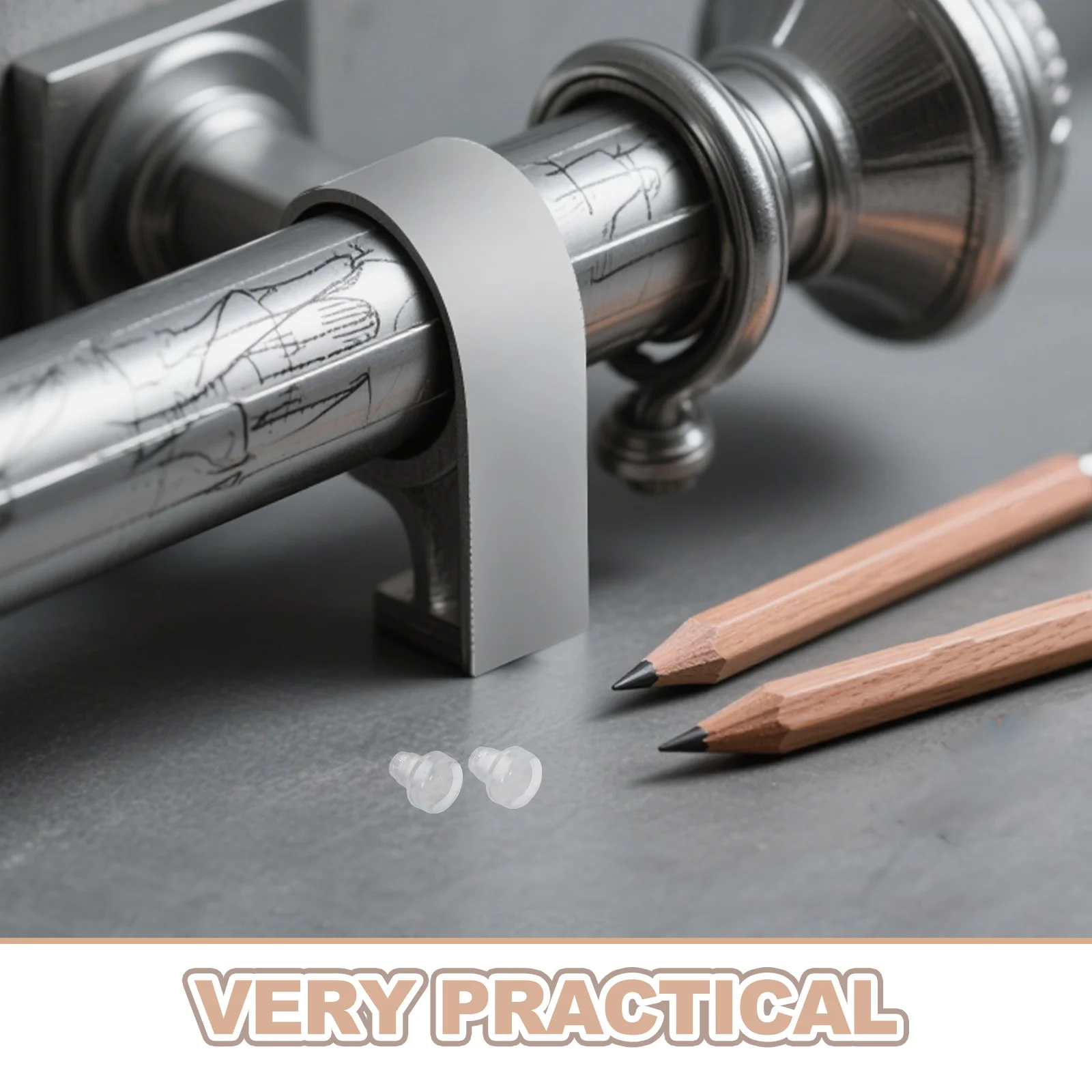 

100pcs Transparent Anti-Slip Chair Leg Caps 1Cm Clear Round Furniture Foot Protectors Table Stool Legs Floor Protection Tubing