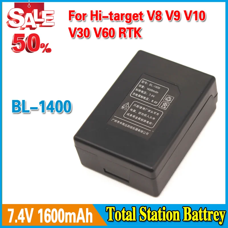 High-Quality BL-1400 Battery 7.4V 1600mAh for Hi-target V8 V9 V10 V30 V60 RTK Li-ion Battery