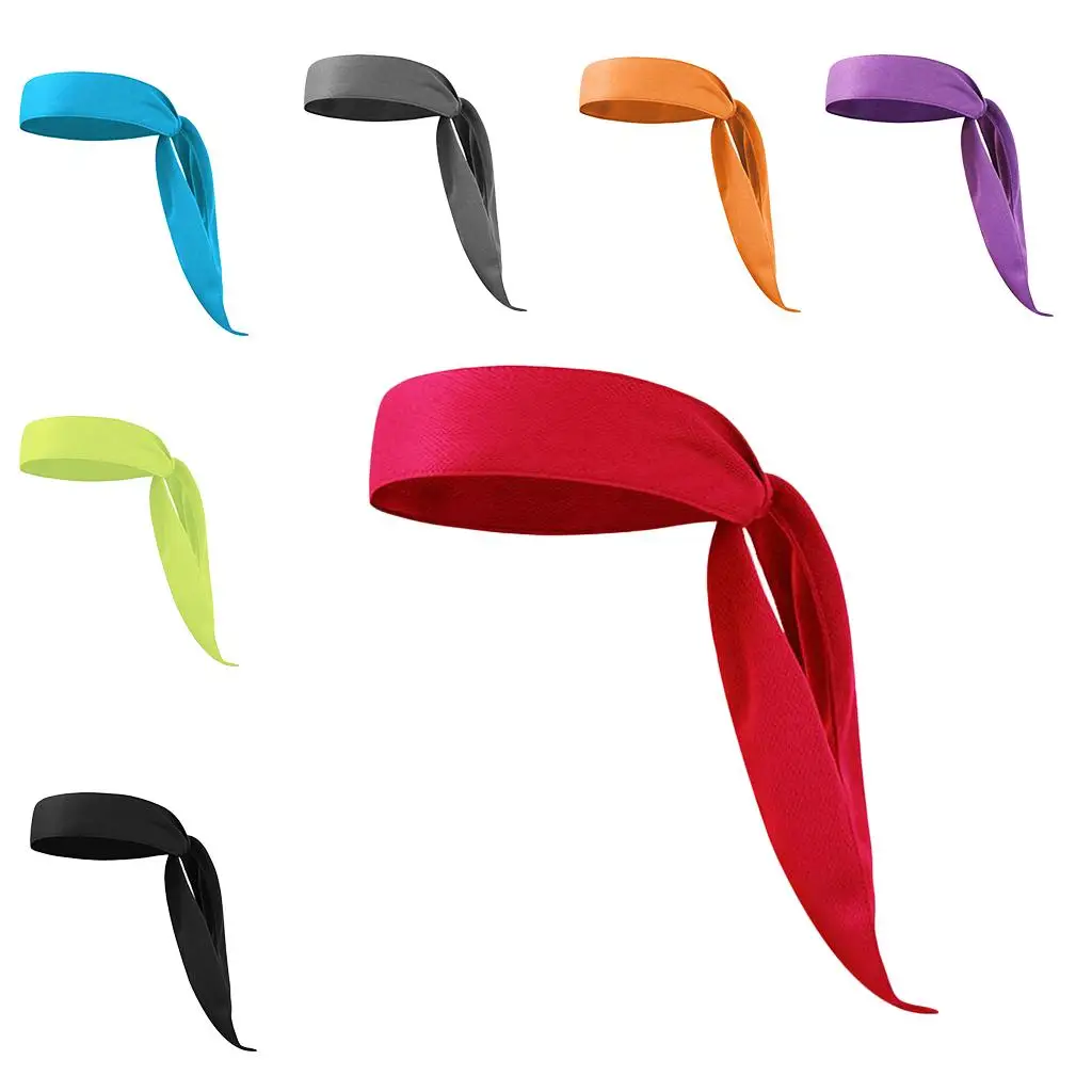 Stretch Sweatband Head Tie Scarf Bandana Headband for Tennis