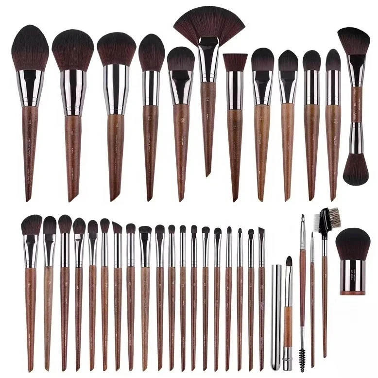 

（Big disount）H Wholesaler Professional 36Pcs Synthetic Hair Single MUF Brushes Series Private Label Makeup Brush Set