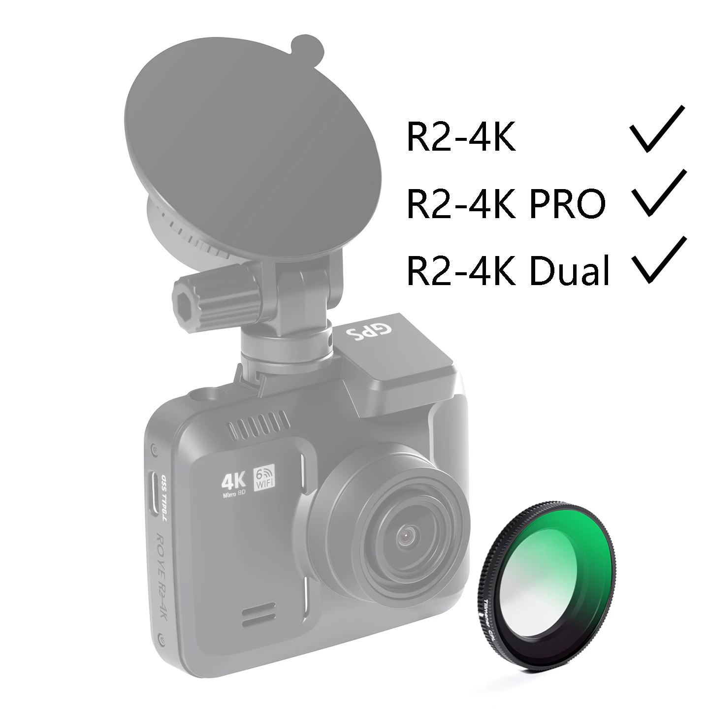 for ROVE Ultimate CPL Filter, Anti-Glare Circular Polarizer Lens for ROVE R2-4K , R2-4K PRO , and R2-4K Dual Dash Cam Models