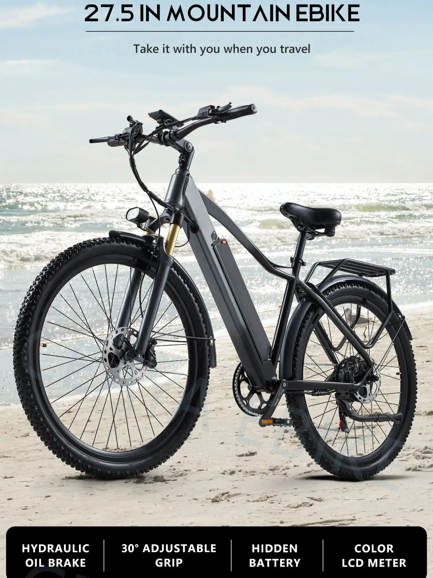CMACEWHEEL F26 Ebike 750W Motor 48V17AH Lithiumbatterij Elektrische fiets Hydraulische rem 29/27,5-inch band Elektrische fiets - afbeelding 2