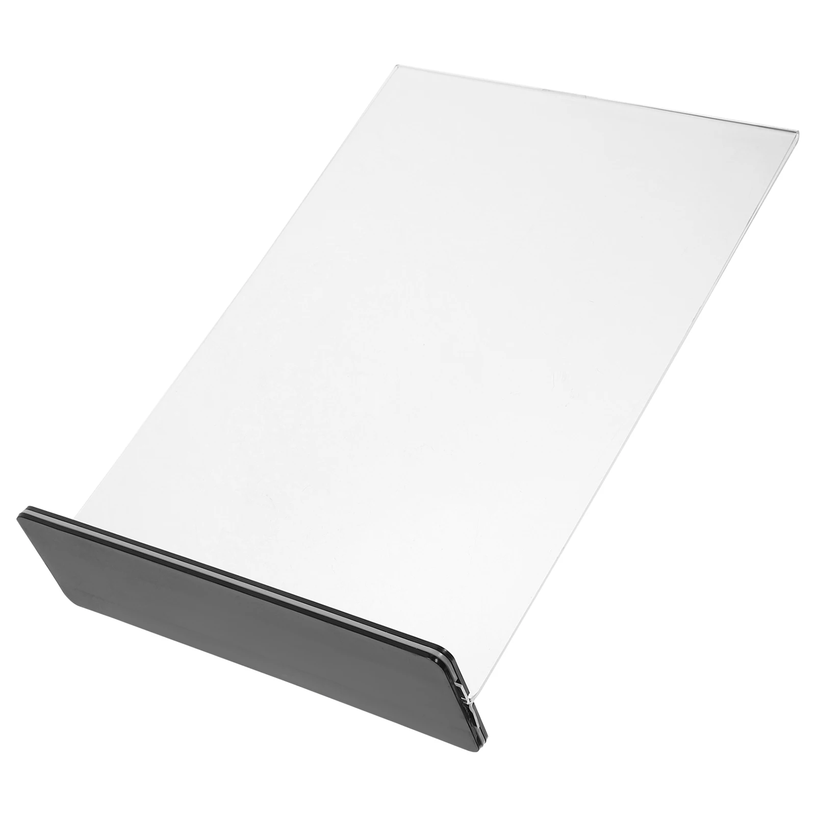 T-shaped Display Sign Clear Tabletop Holder Booth Store Small Office