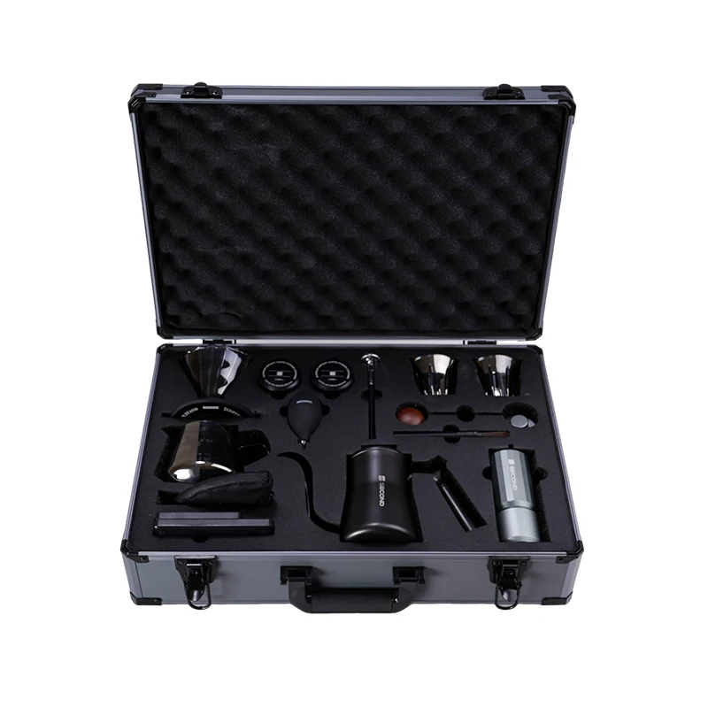 

Портативный алюминиевый чехол-держатель для кофе и производителей, второй кофемашина с ящиками для хранения для использования на кухне или в путешествиях