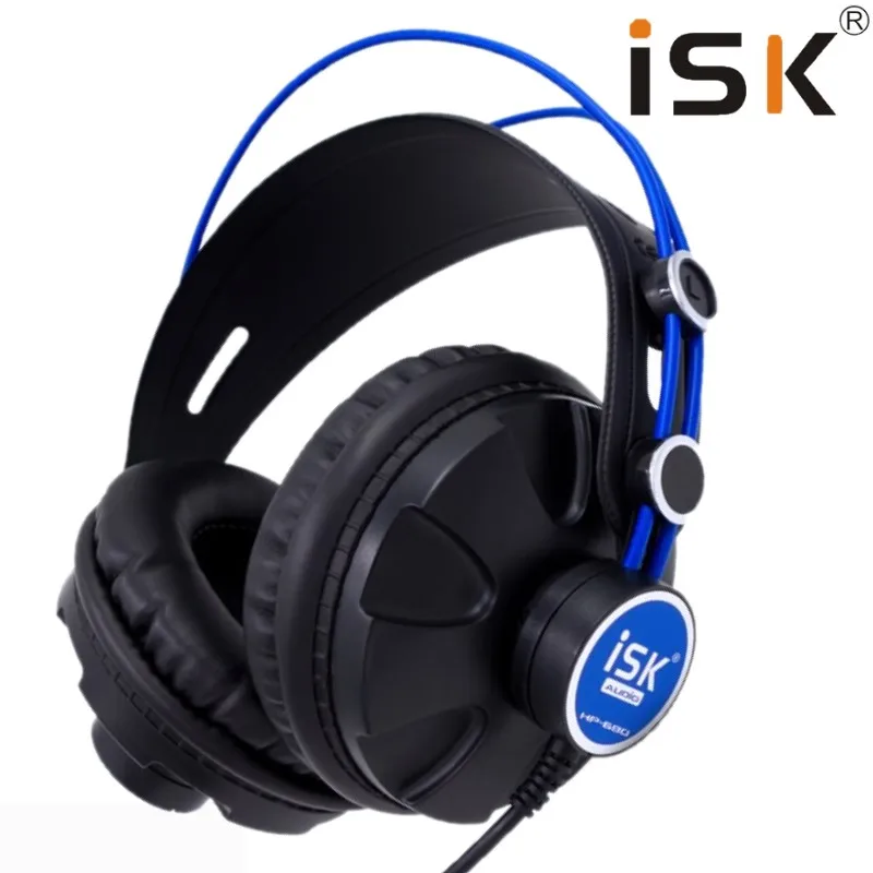 ISK HP680 HP-680 closed-back monitoring headphones with autoregulable headband and low noise for all DJ, monitoring occasions