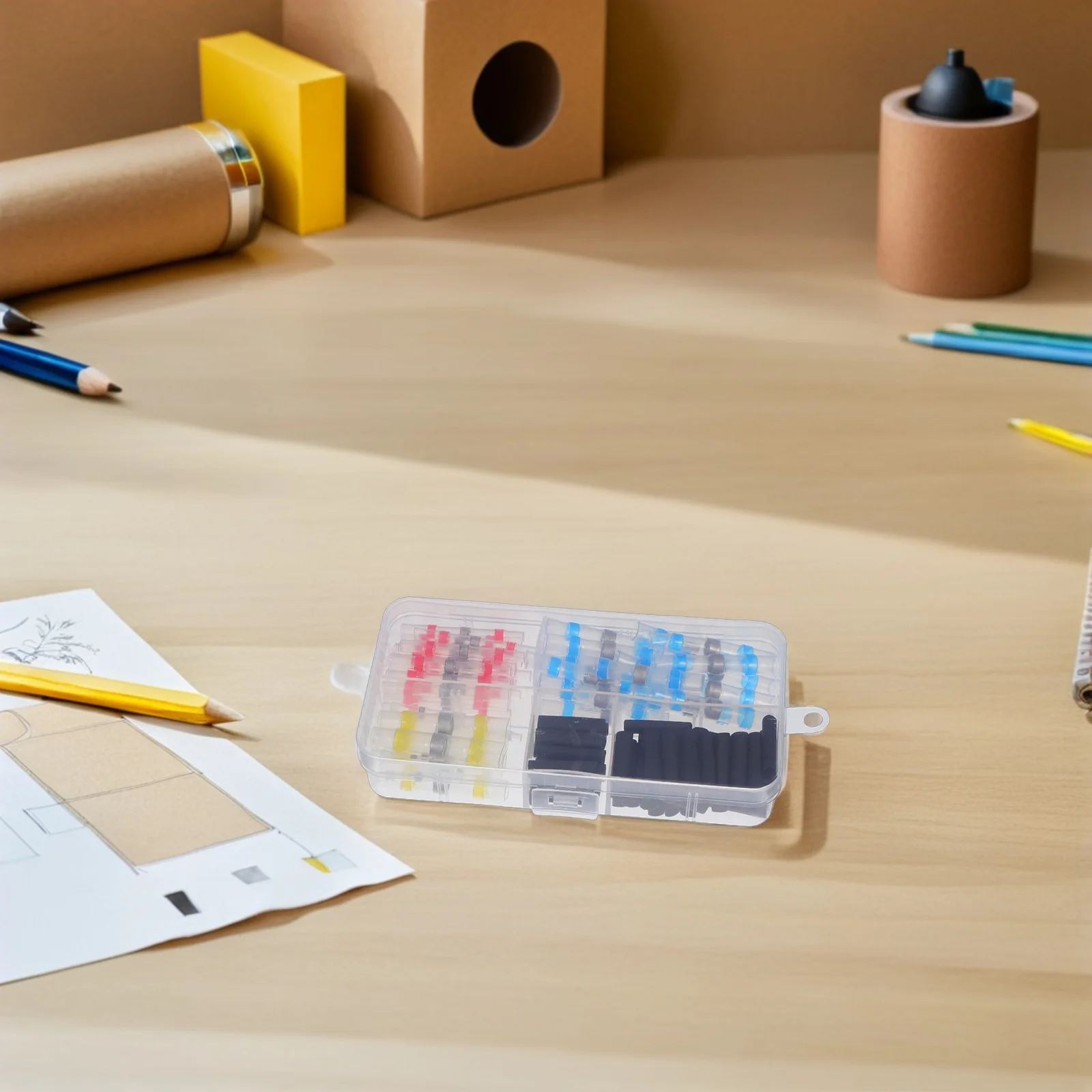 

102Pcs Heat Shrink Solder Seal Wire Connectors Waterproof Electrical Terminals for Automotive Marine Use Solder Sleeves