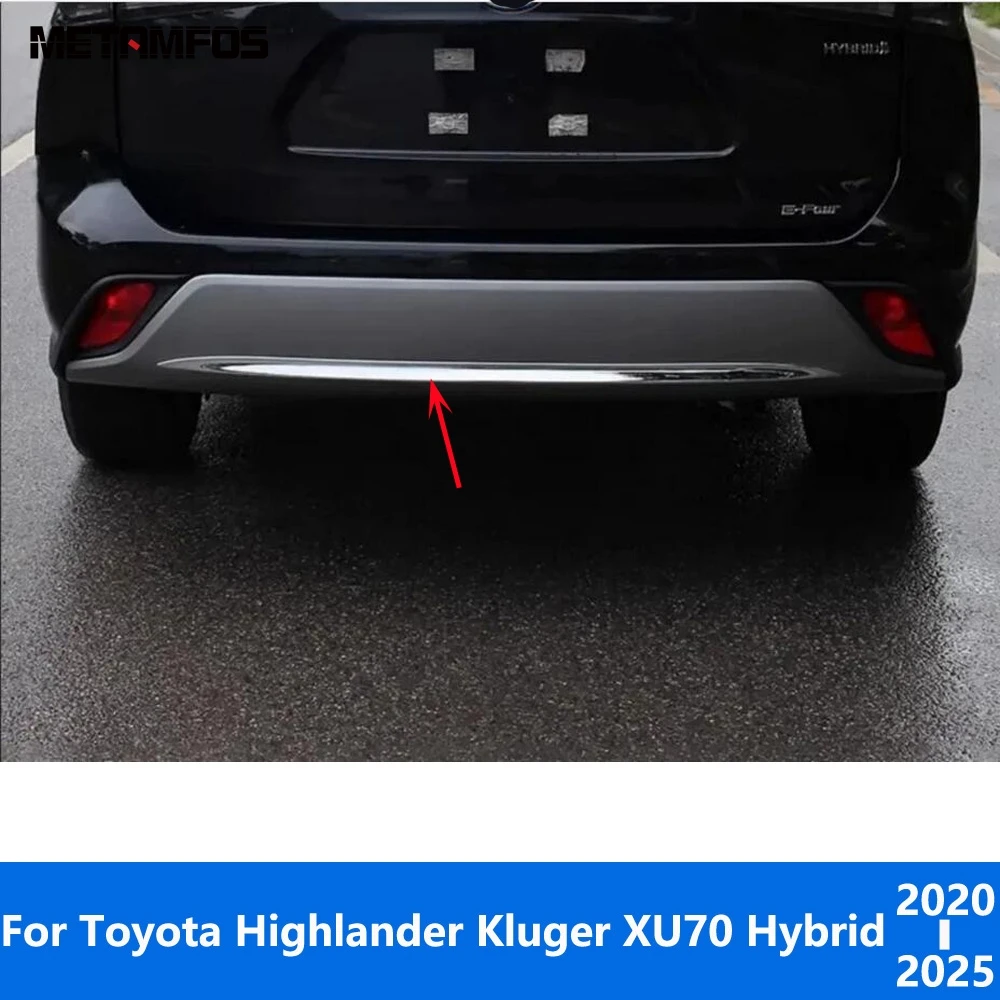 

Accessories For Toyota Highlander Kluger XU70 Hybrid 2020-2023 2024 2025 Chrome Rear Bumper Lip Trim Body Kit Diffuser Splitter