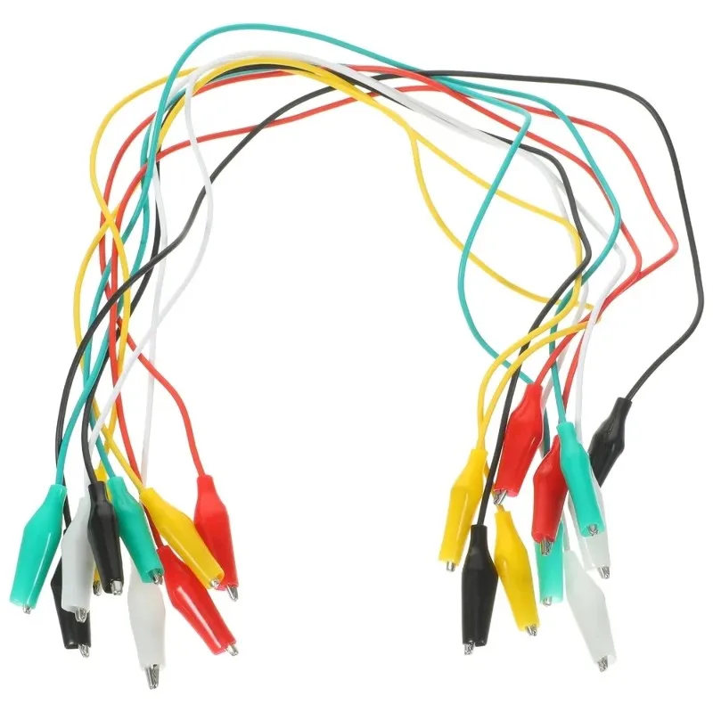 2025 Hot Style Alligator Clip Test Leads-10-Pack,PVC Insulated, High Conductivity For Electrical Testing And Lab Work