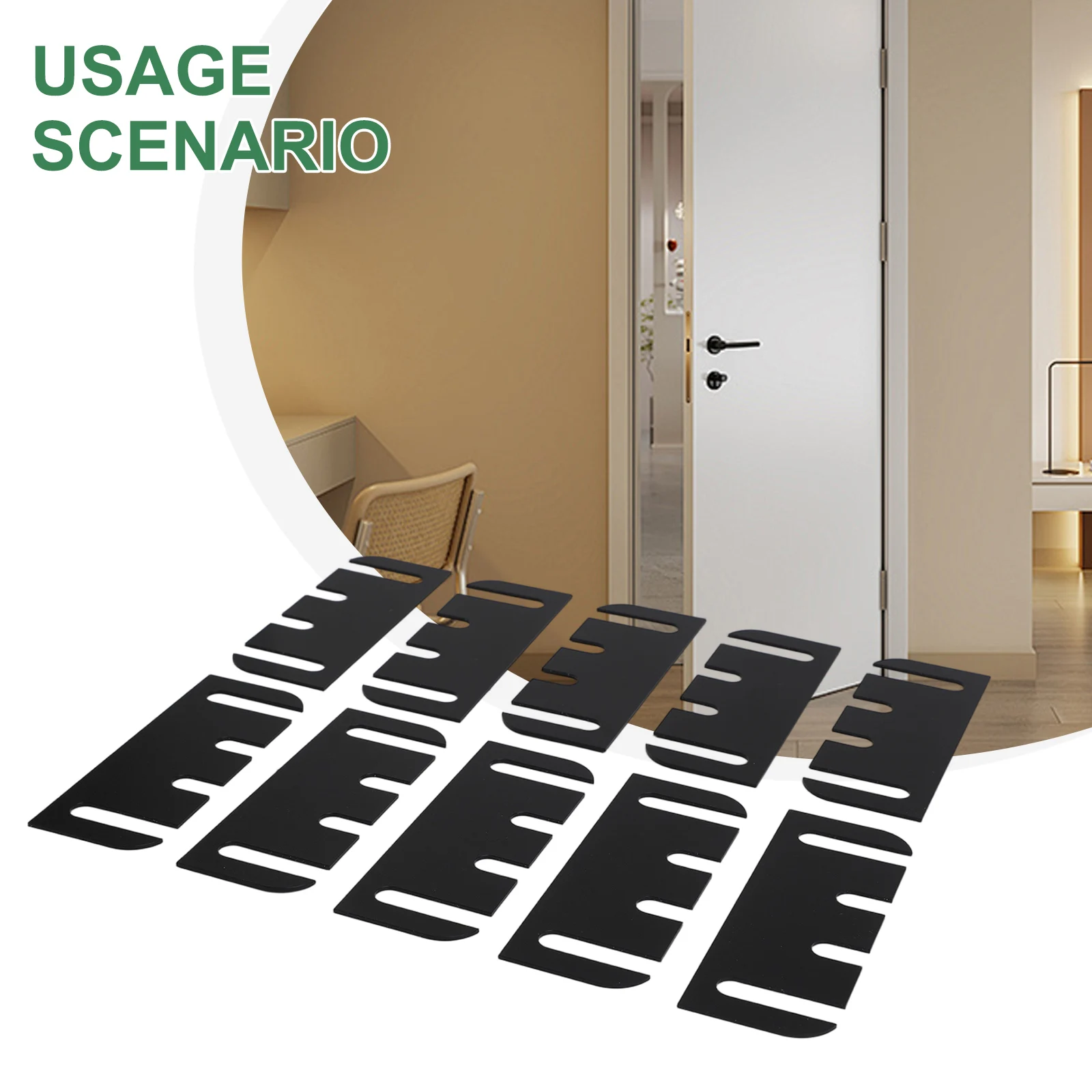 10 Pack For Door Hinge Shims for Repairing For Door Gaps 4 Inch PVC Material for Precise Adjustment of For Door Hinges