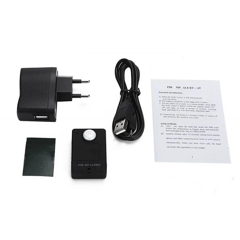 Durable Infrared Human Body Induction Phone Automatic Callback Mini GSM Household Anti-theft Positioning Alarm