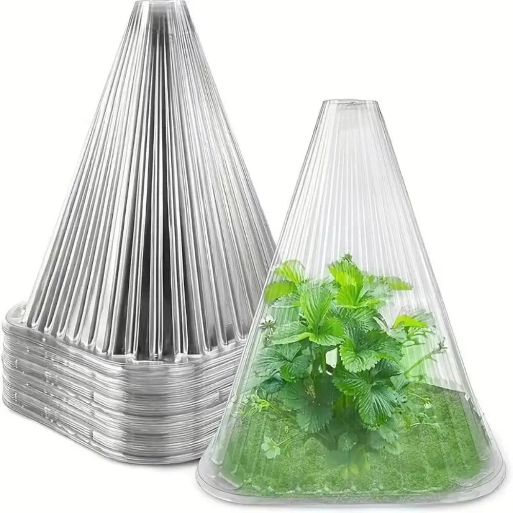 

20pcs Conical Plant Insulation Cover Anti-freeze Cold-proof Shade Cover Warm Keeping Windproof Plant Seedling Cover Fruit