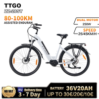 TTGO ZZ-28ST Electric Bike 250W Mid-motor 36V 20AH Removable Battery City Electric cycle Hydraulic brakeke Mountain fate Ebike