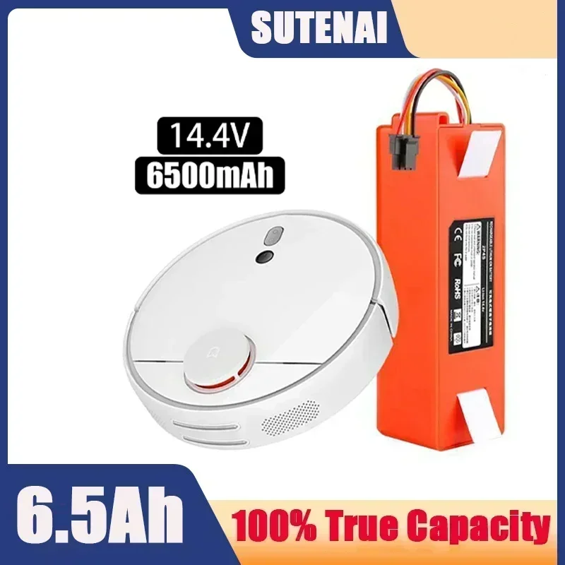 

NEW STYIE BRR-2P4S-5200S 14.4V 12800mAh Robotic Vacuum Cleaner Replacement Battery For Xiaomi Roborock S55 S60 S65 S50 S51 S5 MA