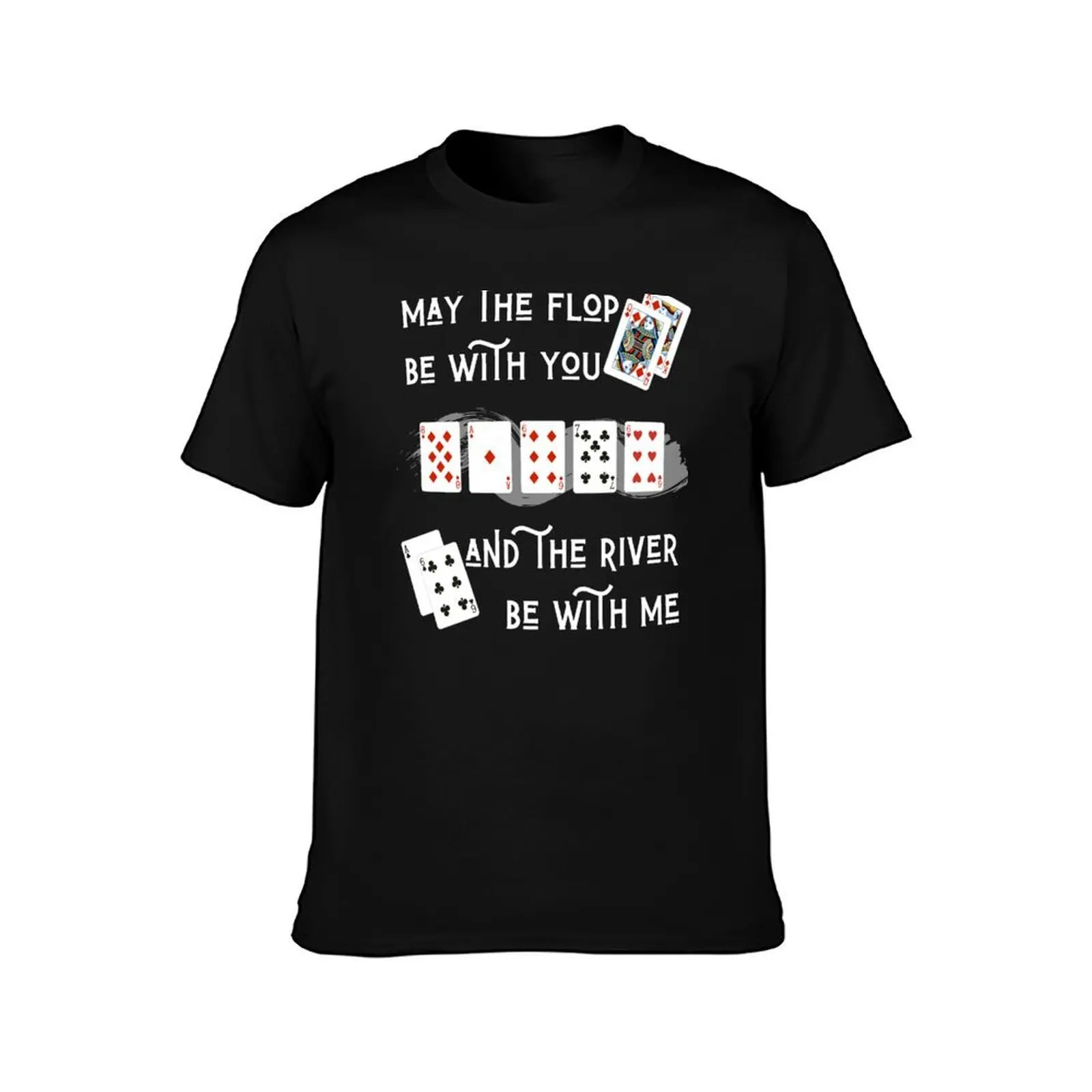 May the flop be with you and the river be with me! Dark T-Shirt, Summer Casual Cotton Tee, Oversized Streetwear Tops