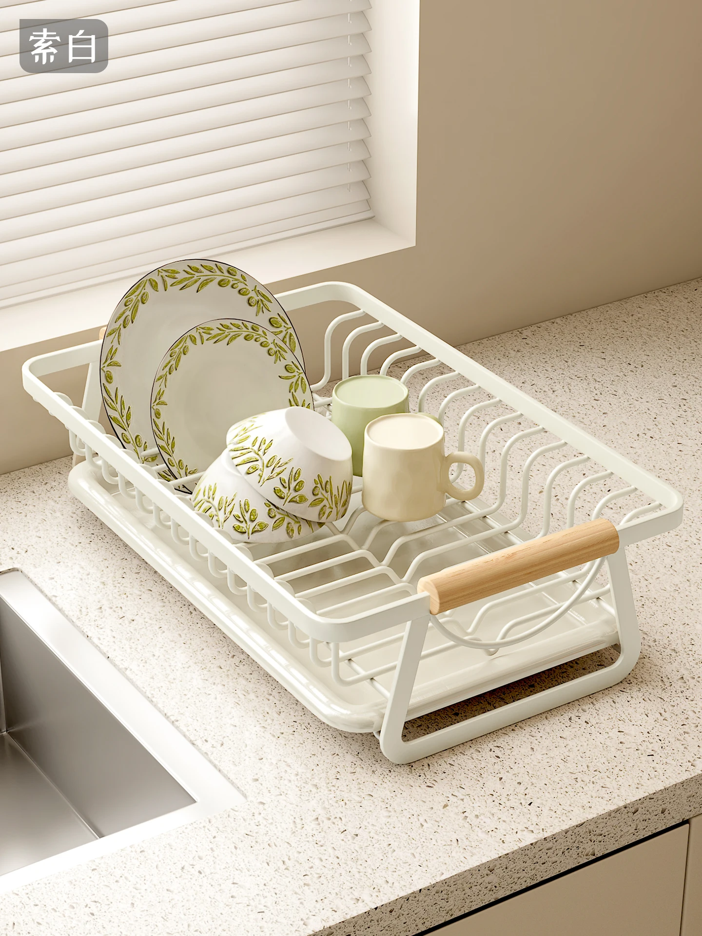 

Modern Simple Kitchen Bowl Plate Draining Rack Small Size Metal Bowl Dish Storage Box Home Use Dishwasher Safe Basket