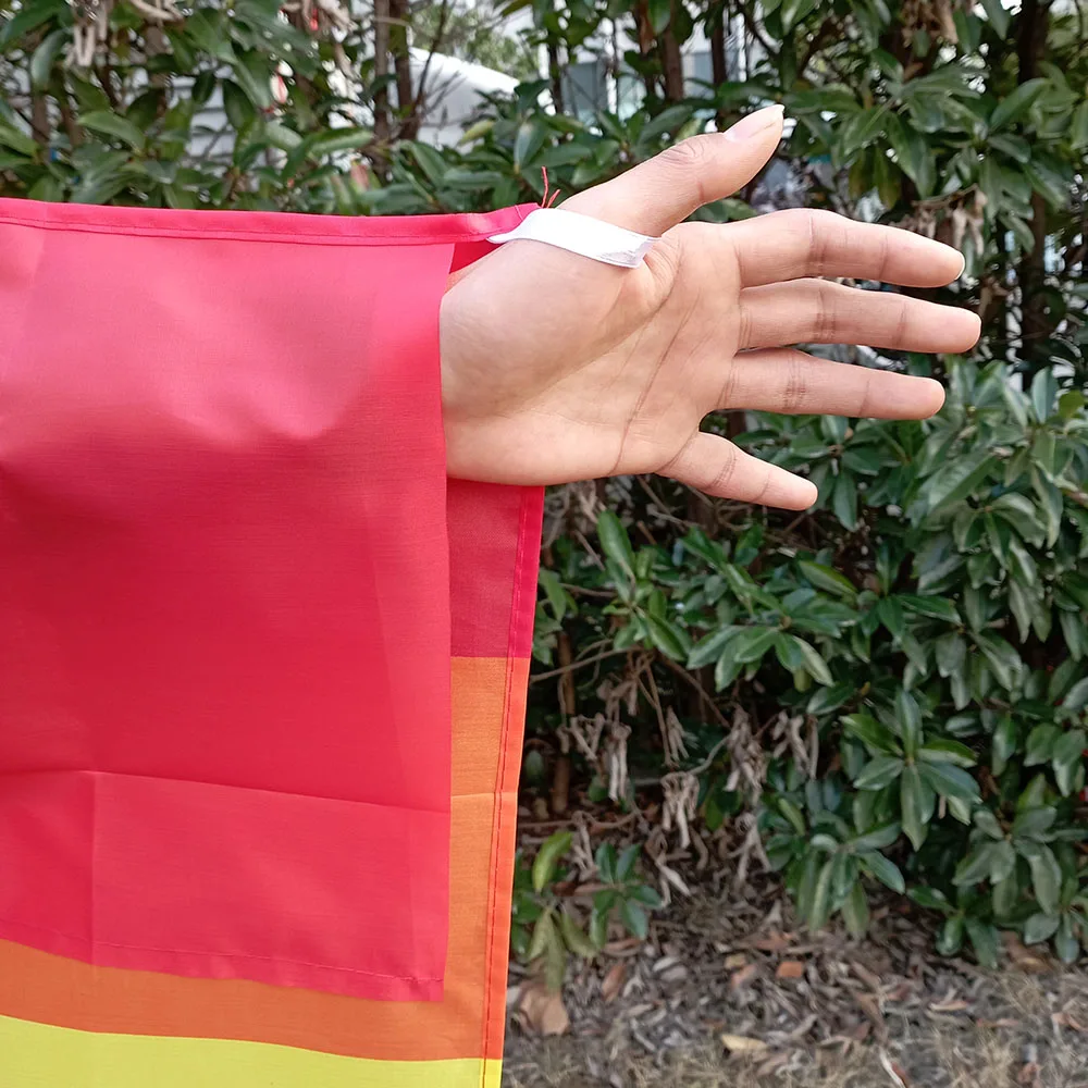 Aerxemrbrae الجسم كيب العلم فخر LGBT قوس قزح المتحولين جنسيا راية 3x5ft البوليستر للاحتفال الرياضي تأثيري