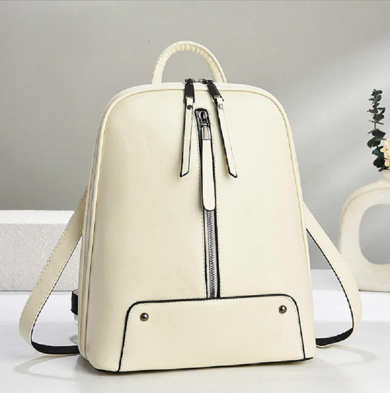 2025 New Women's Fashion High Quality Leather Travel Backpacks Vintage Large Capacity Shoulder Bags Totes Laptop School Bag