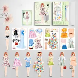 Magnetic Dress Up Princess Creative Clothes Dress Up Toy Dolls Created Imagine Set Birthday Gift For Toddler Girls