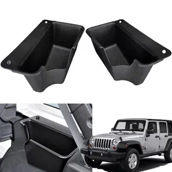 Car Rear Trunk Storage Box for Jeep Wrangler JK JL 2007-2024 Side Cargo Organizer Tray ABS Holder