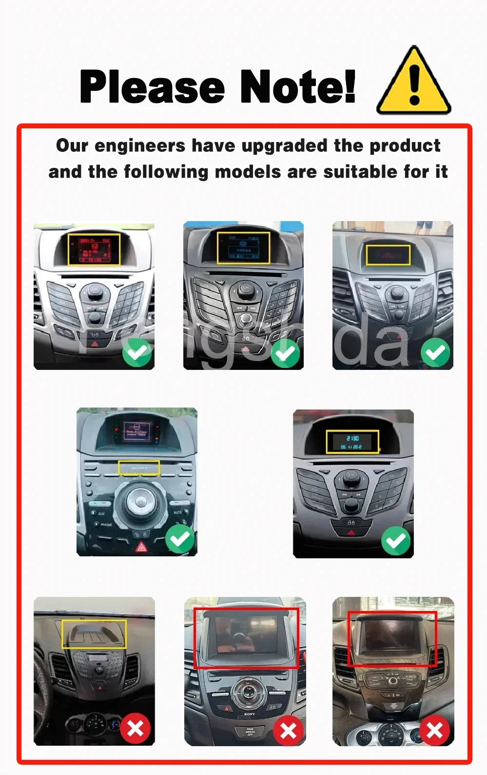 Android 16 For Ford Fiesta Mk 6 For Ford Fiesta Mk 7 2008 - 2019 Radio Multimedia Video Player Screen Auto GPS Carplay 2din DVD
