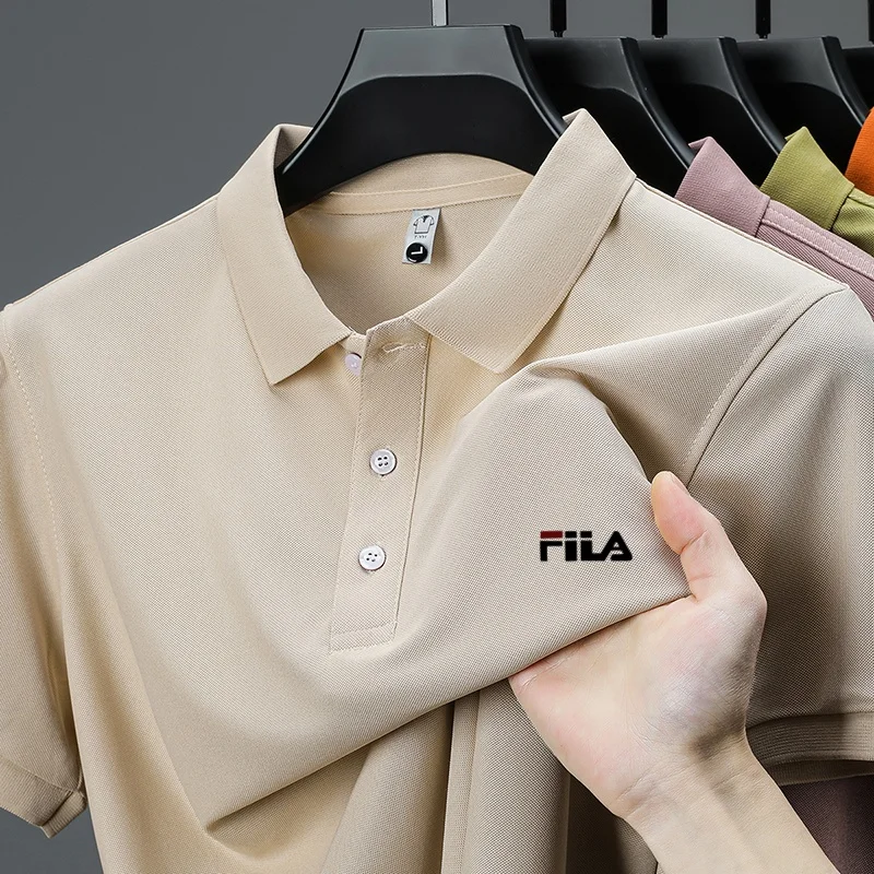 

Горячая распродажа: Мужская летняя повседневная дышащая комфортная футболка-поло с качественным принтом, однотонная, с коротким рукавом, деловая мужская одежда