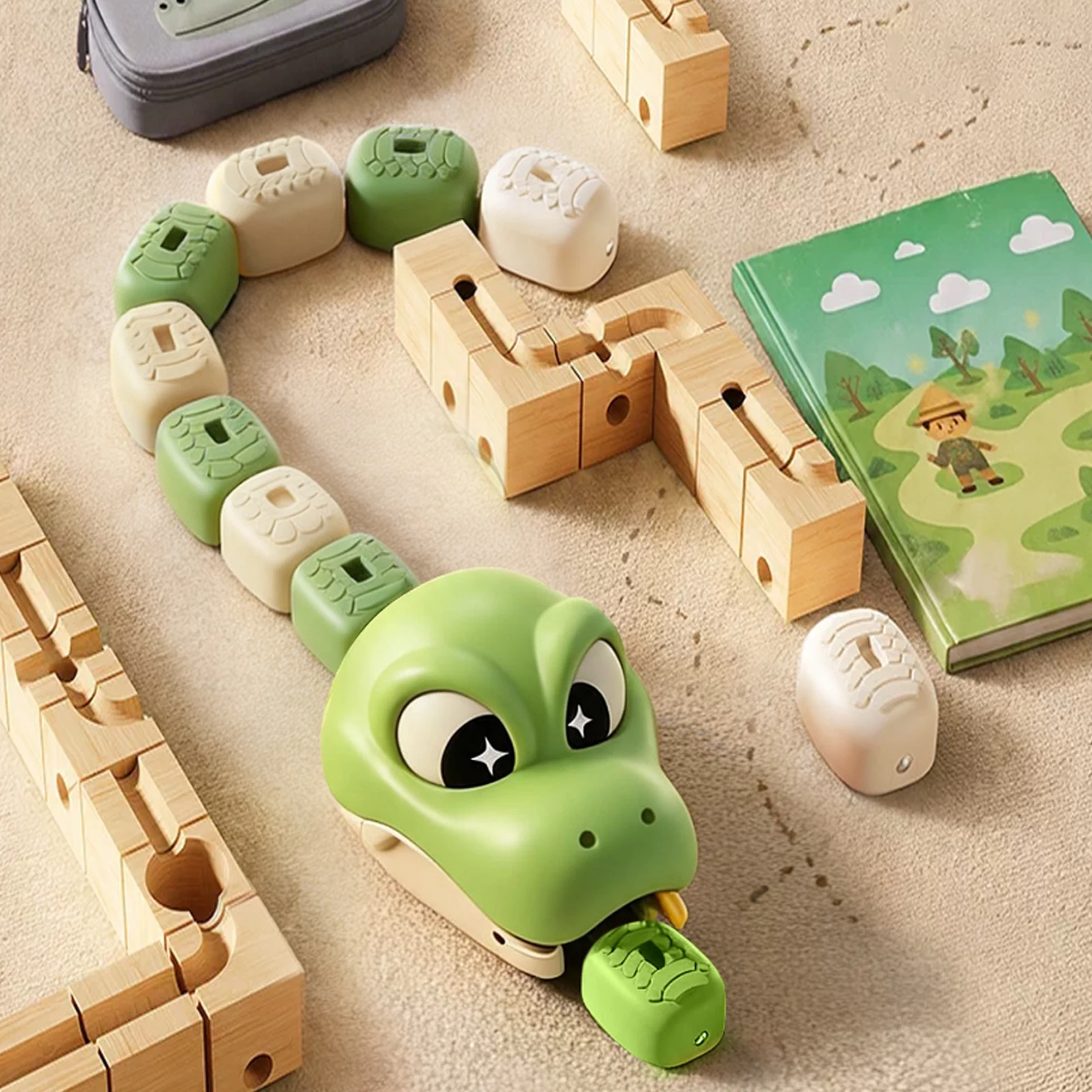 RC Magnetic Greedy Snake Toy, 2-Player Interactive Battle Duel Remote Control Chasing Car Game, Anti-Stress Kids Educational Toy